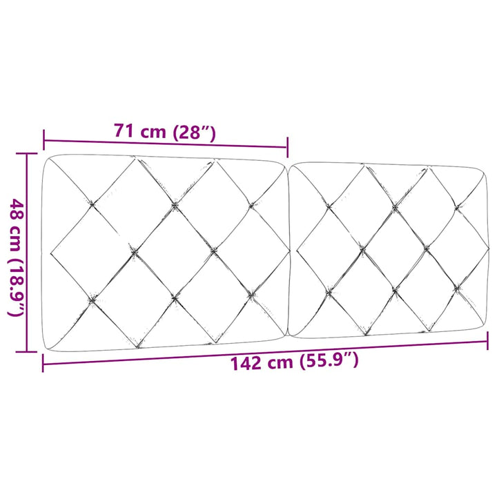 gavlpude 140 cm stof mørkebrun