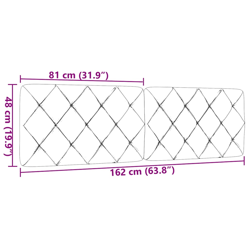 gavlpude 160 cm stof mørkebrun