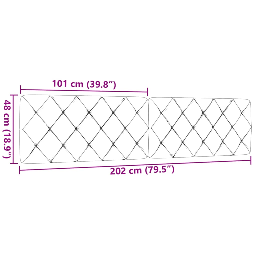 gavlpude 200 cm stof mørkebrun