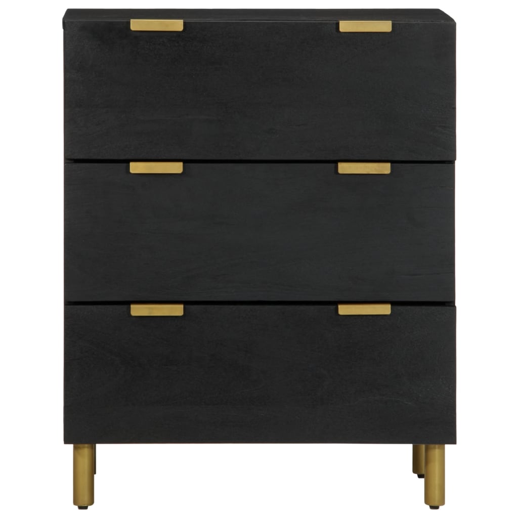 skænke 2 stk. 60x33x75 cm konstrueret træ sort