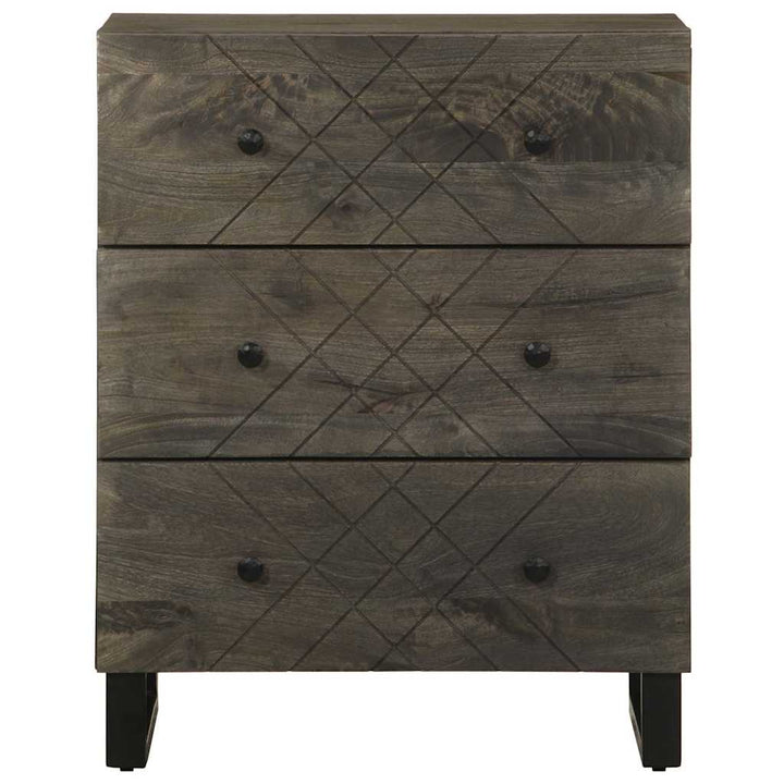 skænke 2 stk. 60x33x75 cm massivt mangotræ sort