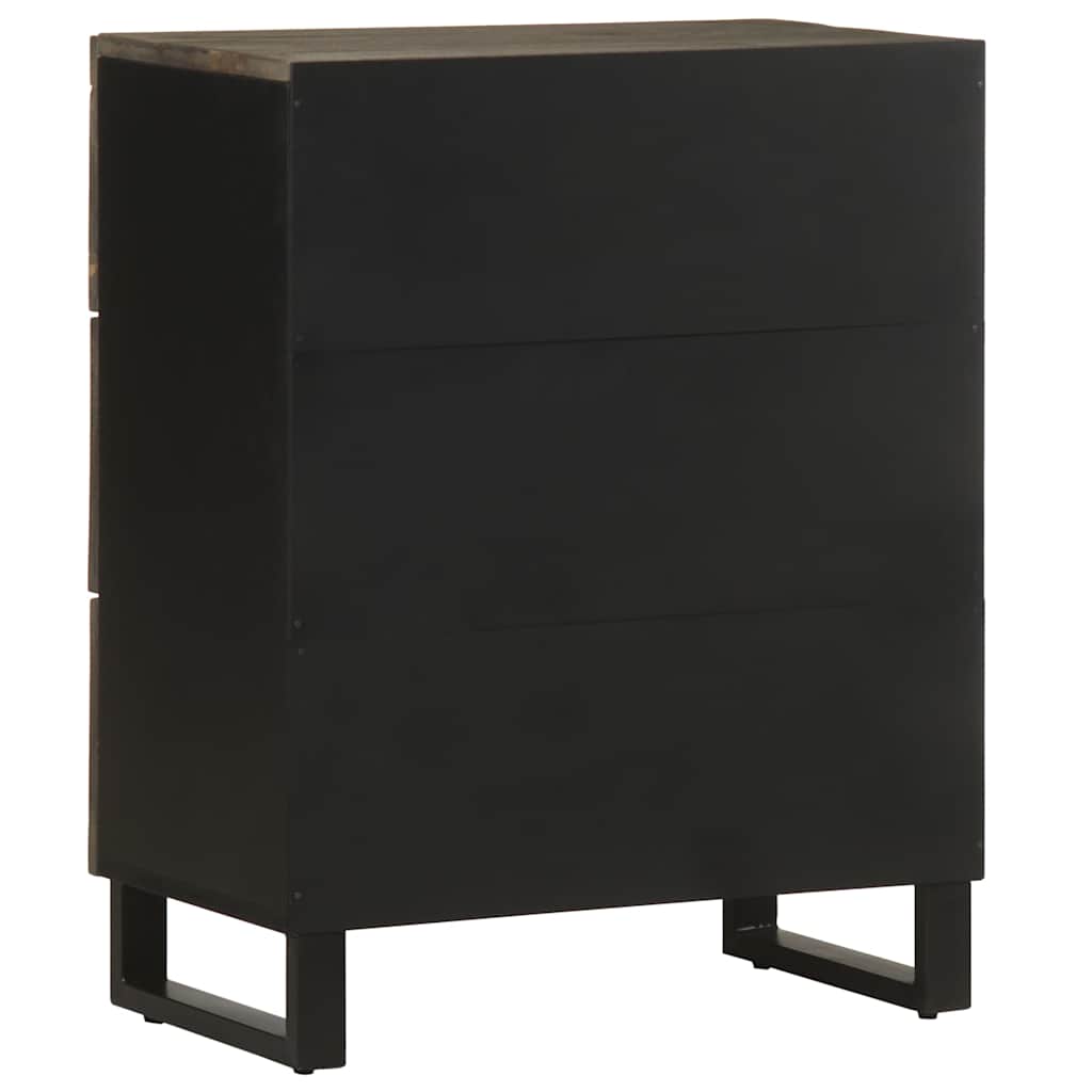 skænke 2 stk. 60x33x75 cm massivt mangotræ sort