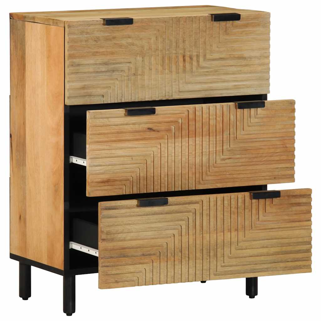 skænke 2 stk. 60x33x75 cm massivt mangotræ brun