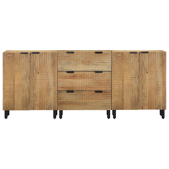 skænke 3 stk. 60x33x75 cm massivt mangotræ brun