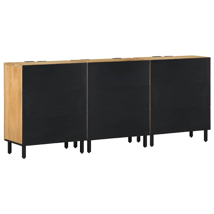 skænke 3 stk. 60x33x75 cm massivt mangotræ brun