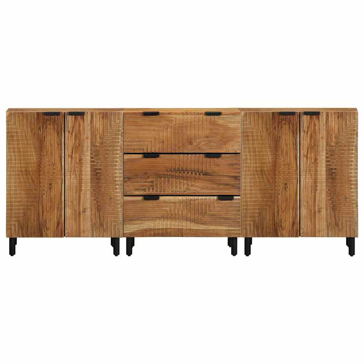 Sidetabel Sæt 3 stk. 180 x 33 x 75 cm Massivt Akacietræ
