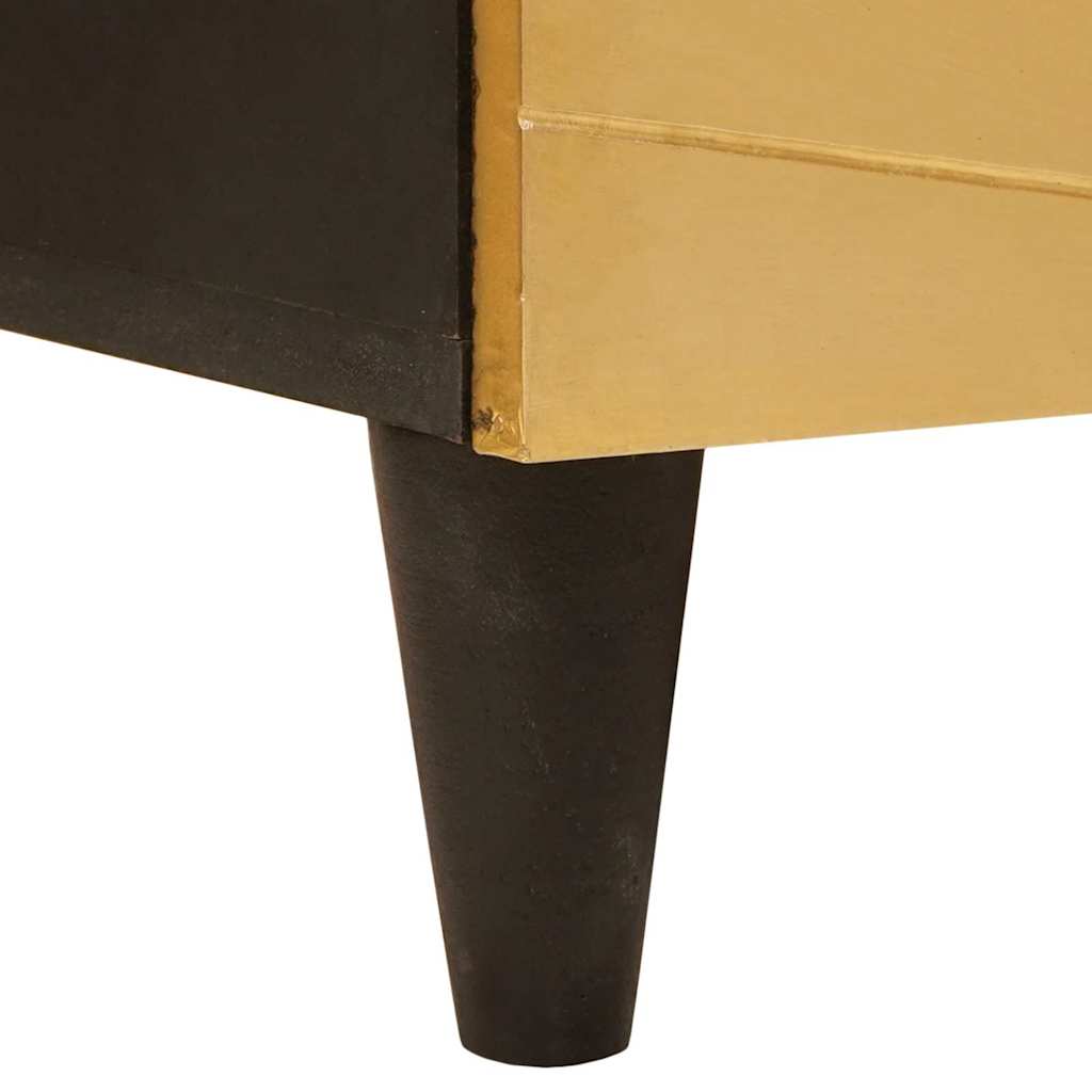 Sidetabel Sæt 2 pcs Sort og Messing 120 x 33 x 75 cm