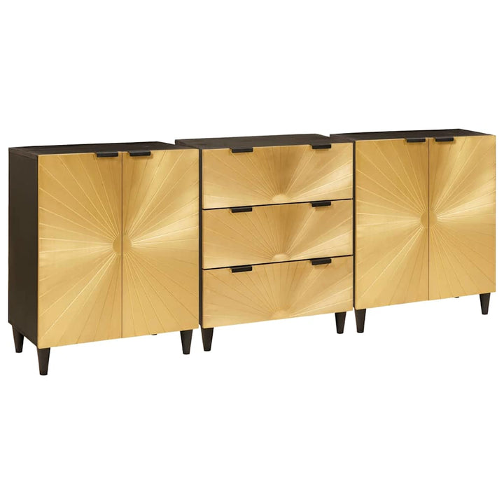 Sidetabel Sæt 3 stk. 180 x 33 x 75 cm Massivt mangotræ