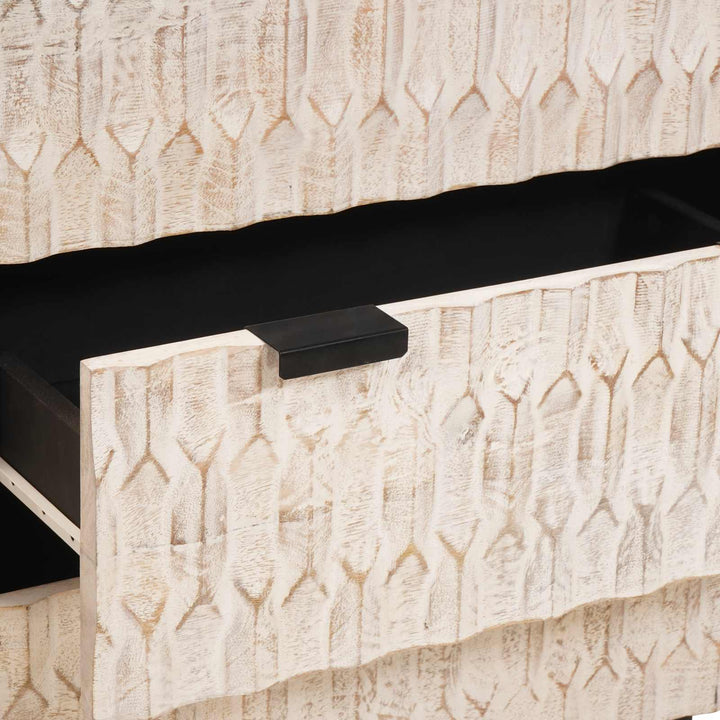 Sideboard 2 pcs Hvid Vask Finish 60 x 33 x 75 cm