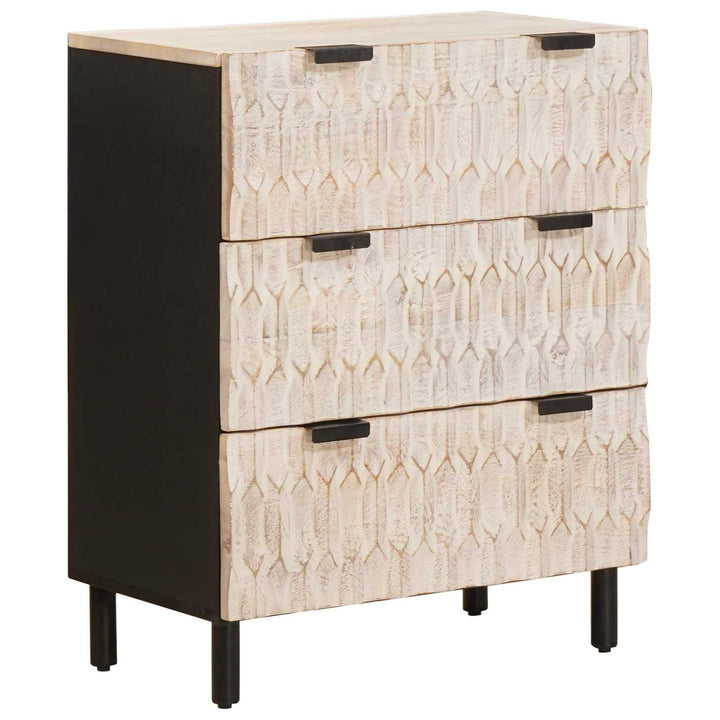 Sideboard 3 pcs Hvid Vask Finish 180 x 33 x 75 cm