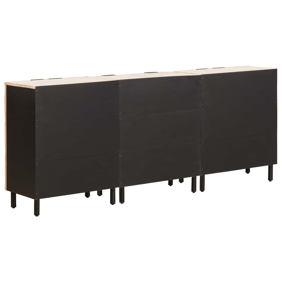 Sideboard 3 pcs Hvid Vask Finish 180 x 33 x 75 cm