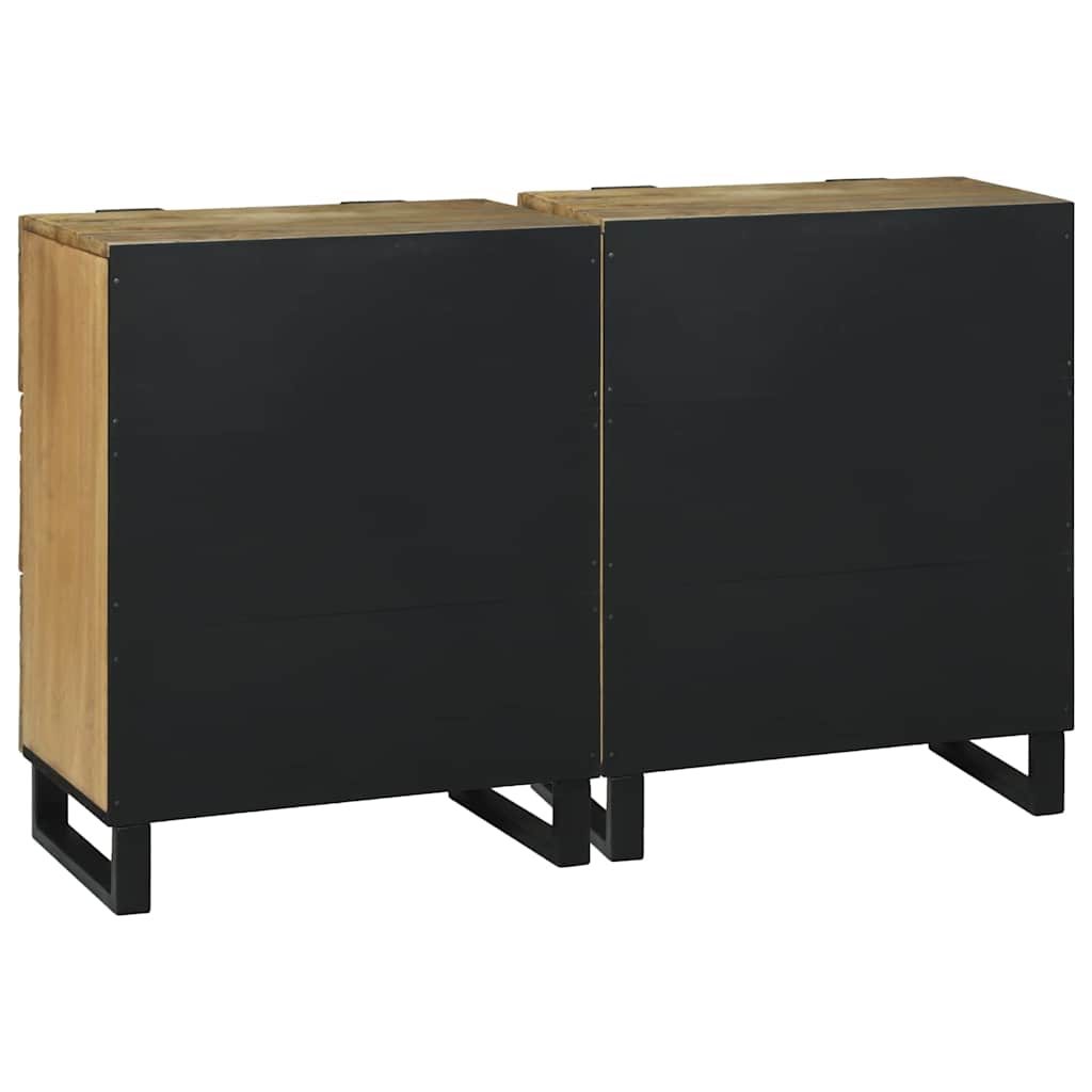 Sidetabel Sæt 2 pcs Naturfarvet 120 x 33,5 x 75 cm