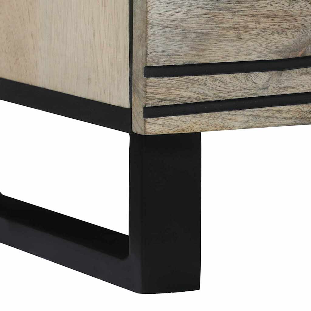 Sidetabel Sæt 2 pcs Hvid 120 x 33,5 x 75 cm Massivt mangotræ