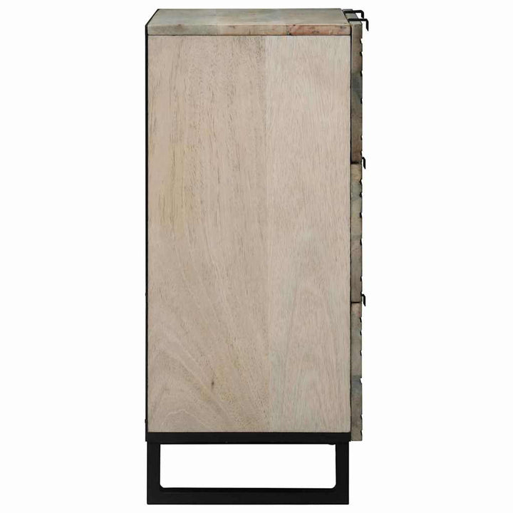 Sidetabel Sæt 2 pcs Hvid 120 x 33,5 x 75 cm Massivt mangotræ
