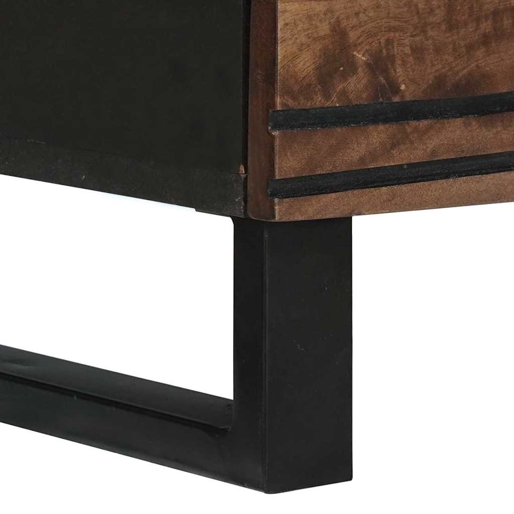 Sidetabel Sæt 2 pcs Valnød 120 x 33,5 x 75 cm Massivt mangotræ