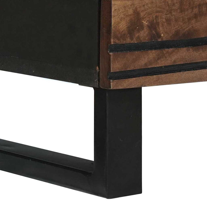 Sidetabel Sæt 2 pcs Valnød 120 x 33,5 x 75 cm Massivt mangotræ