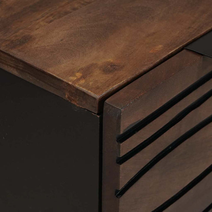 Sidetabel Sæt 2 pcs Valnød 120 x 33,5 x 75 cm Massivt mangotræ