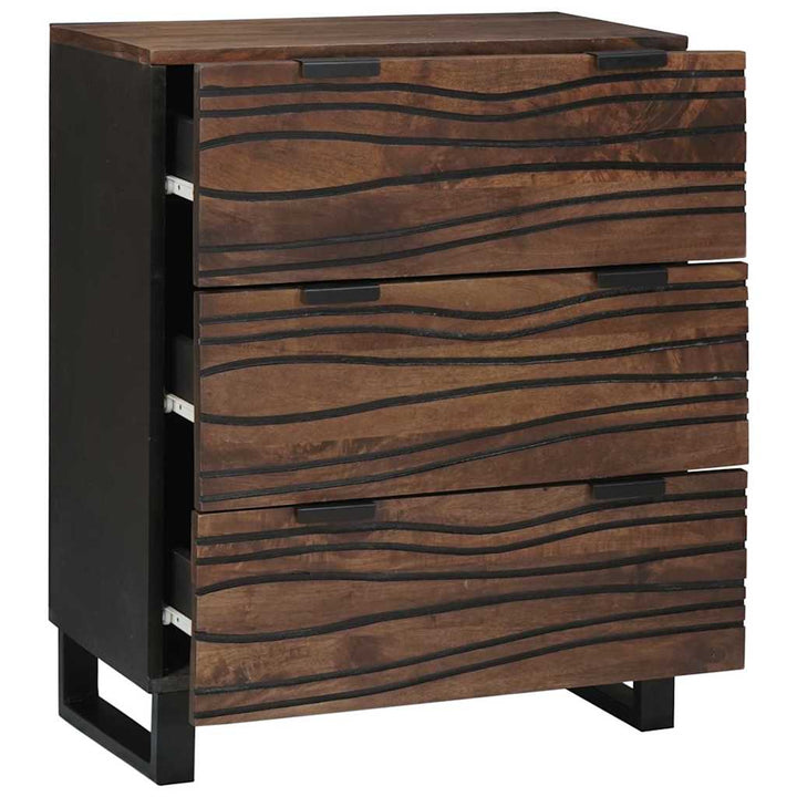 Sidetabel Sæt 2 pcs Valnød 120 x 33,5 x 75 cm Massivt mangotræ