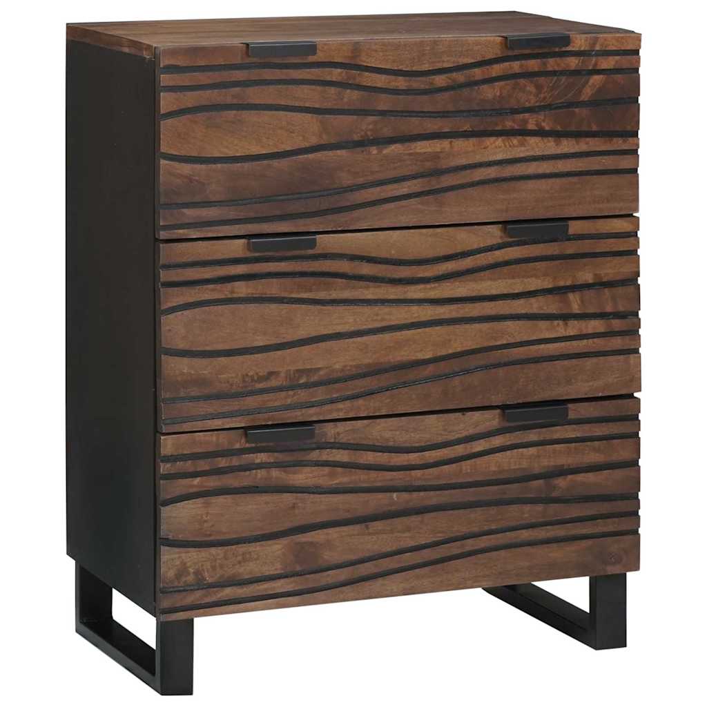 Sidetabel Sæt 2 pcs Valnød 120 x 33,5 x 75 cm Massivt mangotræ