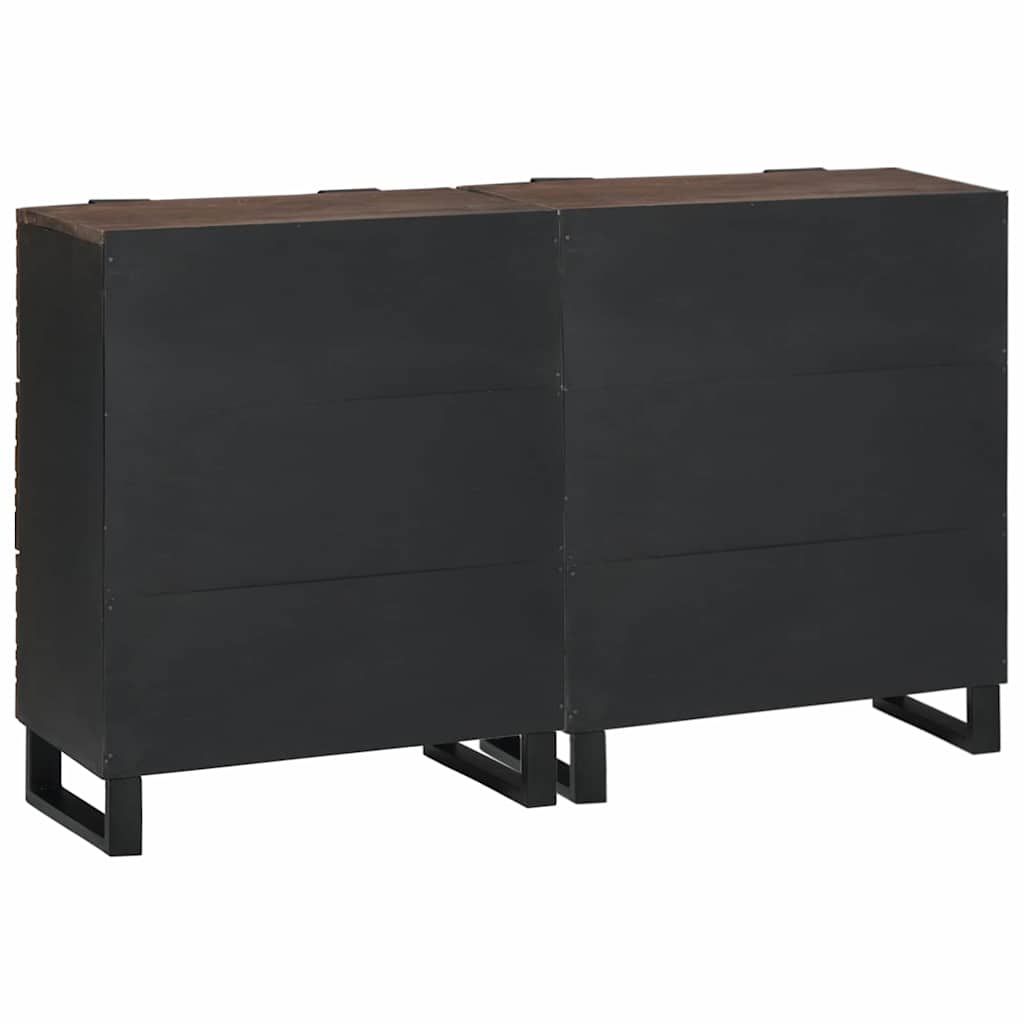 Sidetabel Sæt 2 pcs Valnød 120 x 33,5 x 75 cm Massivt mangotræ