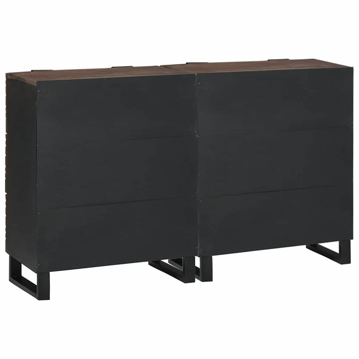 Sidetabel Sæt 2 pcs Valnød 120 x 33,5 x 75 cm Massivt mangotræ