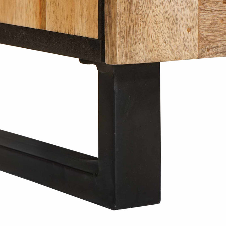 Sideboard 3 pcs Brun 180 x 33 x 75 cm Massivt mangotræ