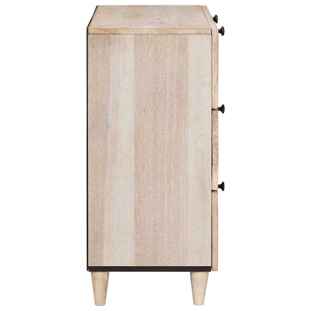Sideboard 2 pcs Hvid 120 x 33,5 x 75 cm Massivt mangotræ