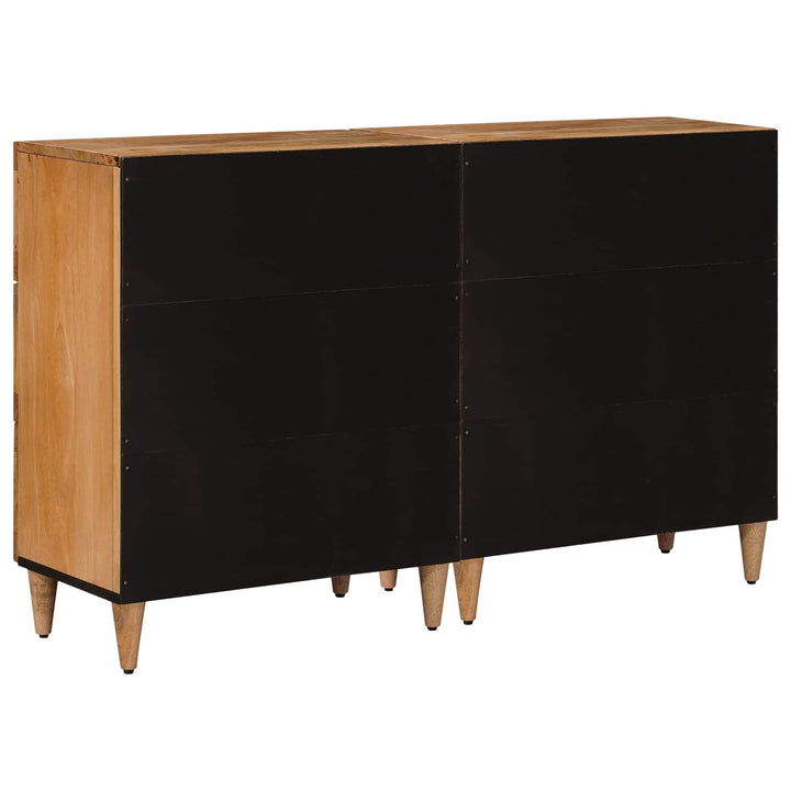Sideboard 2 pcs Naturfarvet 60 x 33 x 75 cm Massivt mangotræ