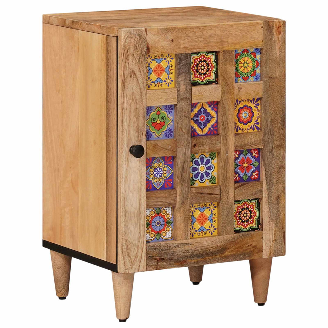Badeværelsesmøbel sæt 5 pcs Naturfarvet Massivt mangotræ