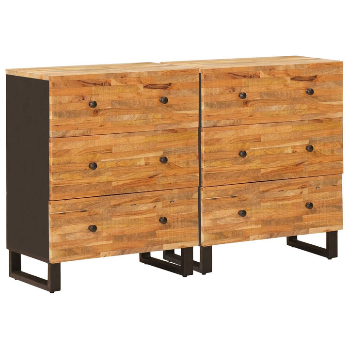 Sideboard 2 pcs Brun 60 x 33 x 75 cm Massivt mangotræ