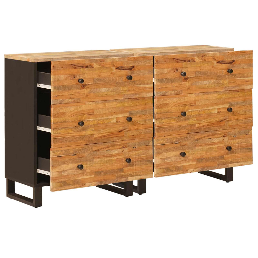 Sideboard 2 pcs Brun 60 x 33 x 75 cm Massivt mangotræ