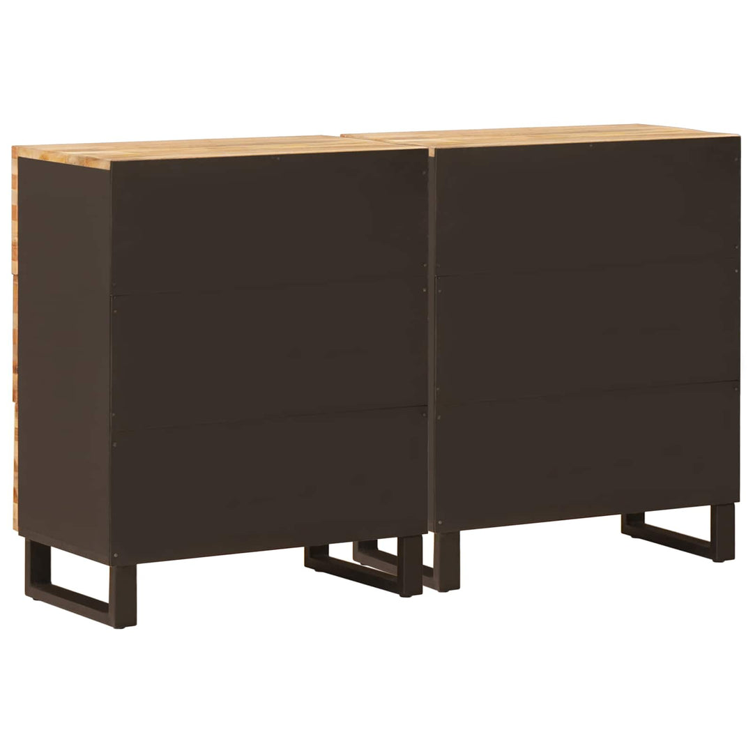 Sideboard 2 pcs Brun 60 x 33 x 75 cm Massivt mangotræ