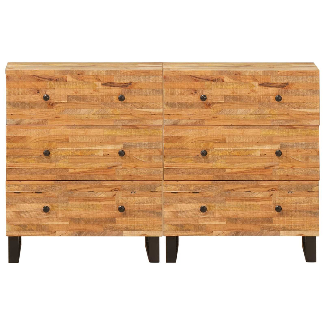 Sideboard 2 pcs Brun 60 x 33 x 75 cm Massivt mangotræ