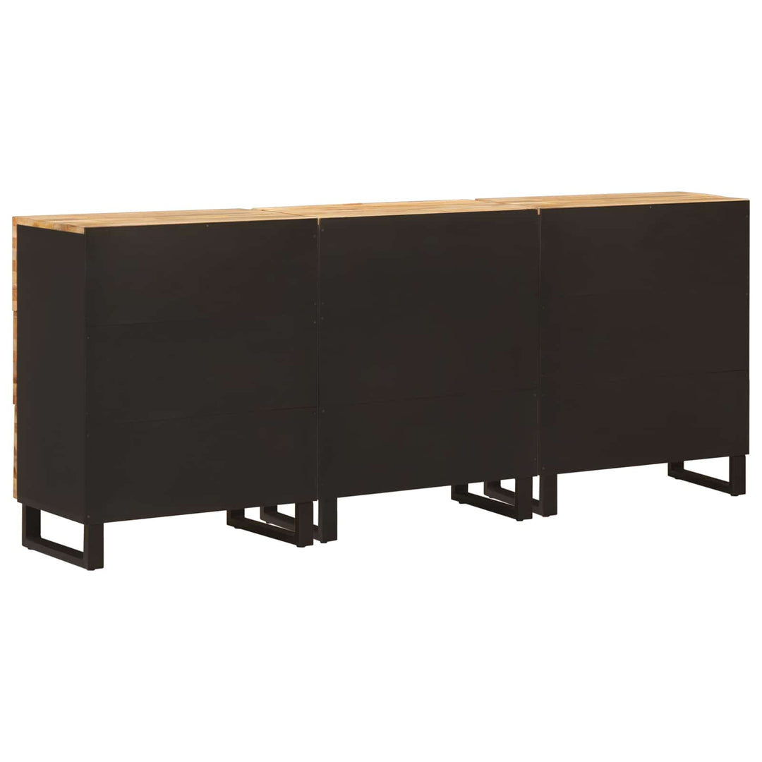 Sideboard 3 pcs Brun 60 x 33 x 75 cm Massivt mangotræ
