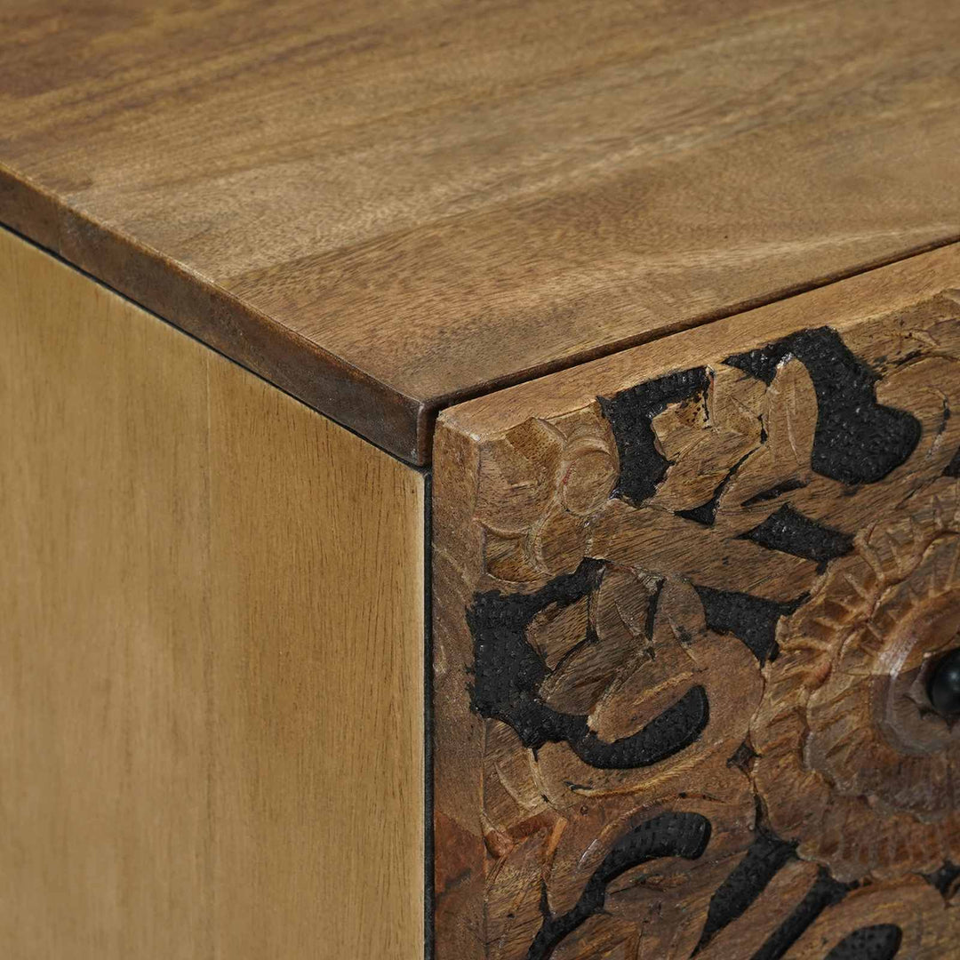 Sideboard 2 pcs Brun 60 x 33,5 x 75 cm Massivt mangotræ