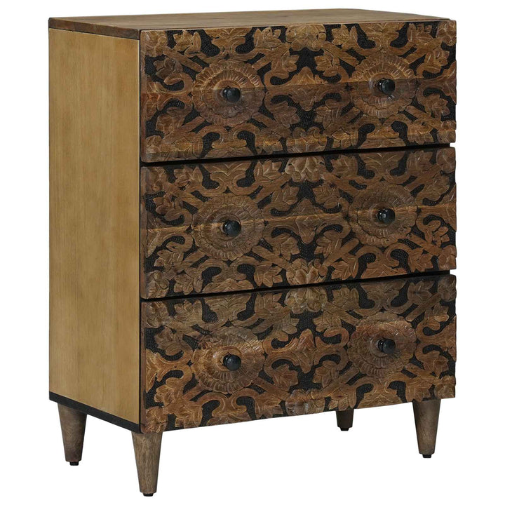 Sideboard 2 pcs Brun 60 x 33,5 x 75 cm Massivt mangotræ