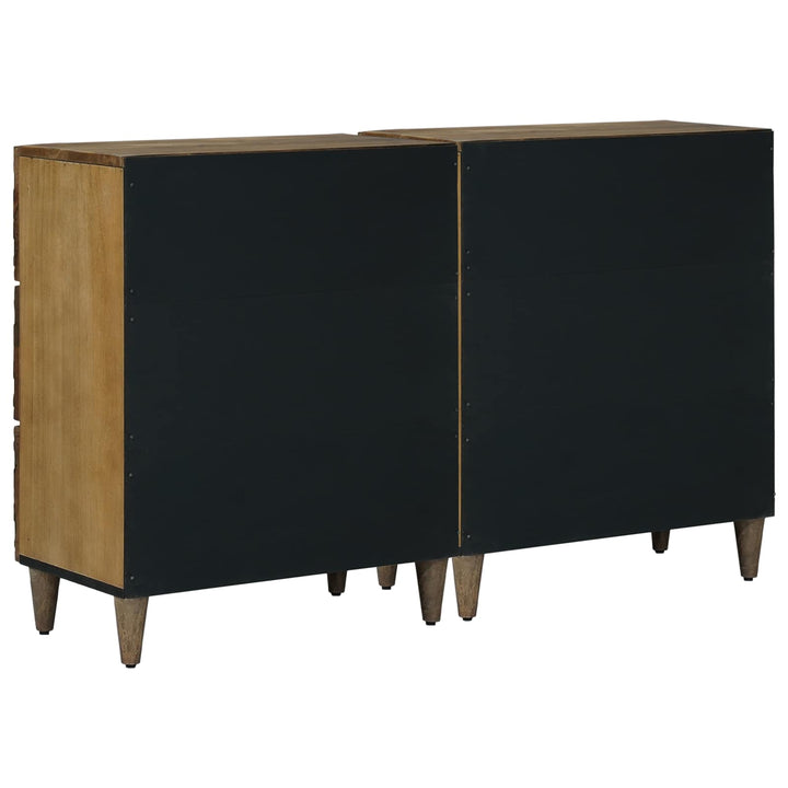 Sideboard 2 pcs Brun 60 x 33,5 x 75 cm Massivt mangotræ