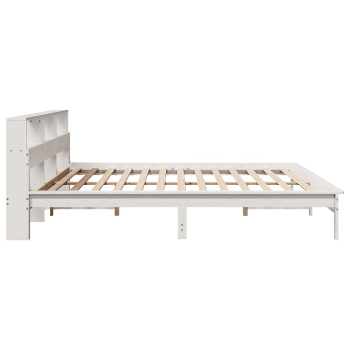 sengeramme uden madras 200x200 cm massivt fyrretræ hvid