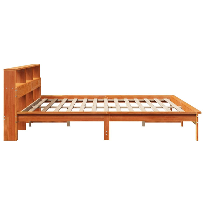 sengeramme uden madras 200x200 cm massivt fyrretræ gyldenbrun