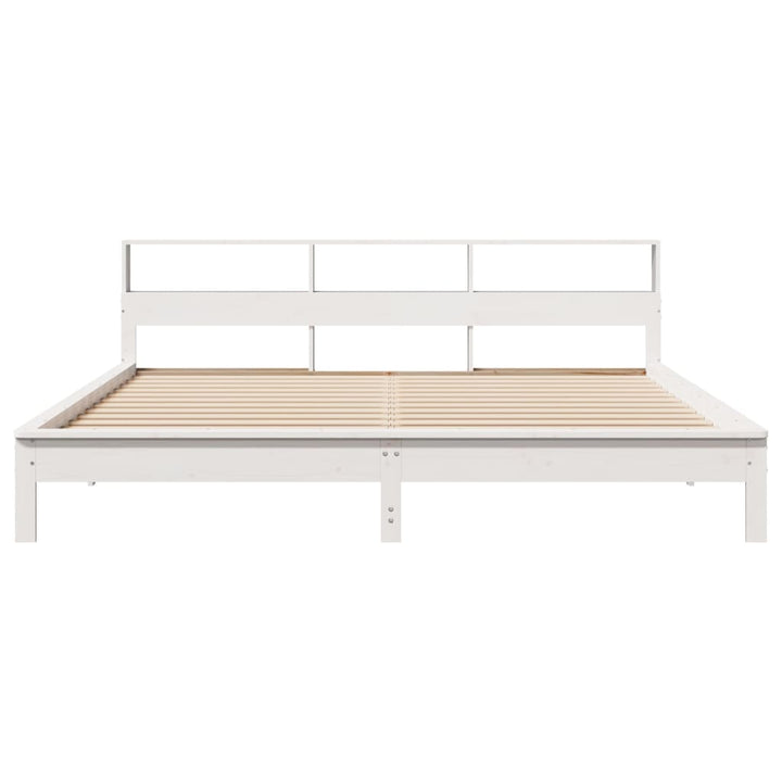 sengeramme uden madras 180x200 cm massivt fyrretræ hvid