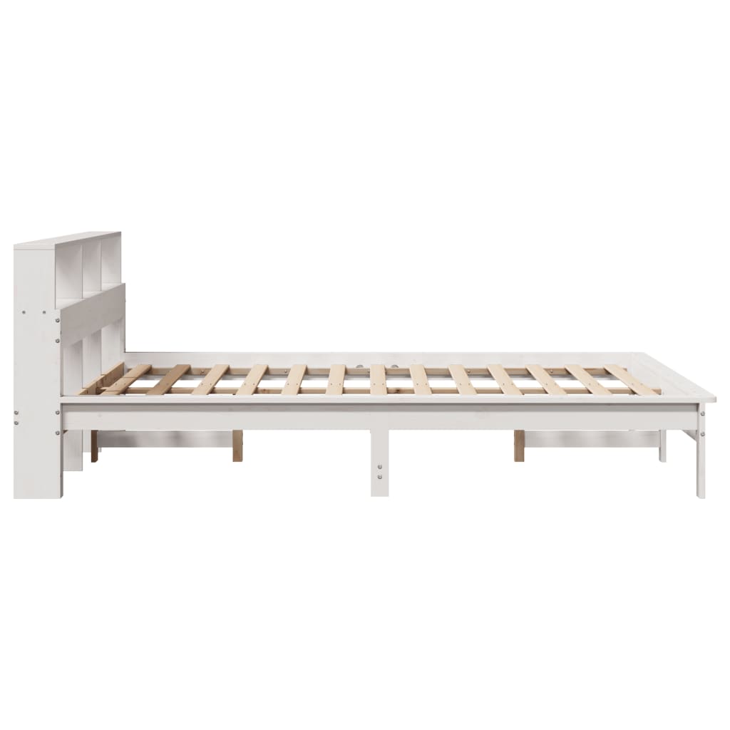 sengeramme uden madras 160x200 cm massivt fyrretræ hvid