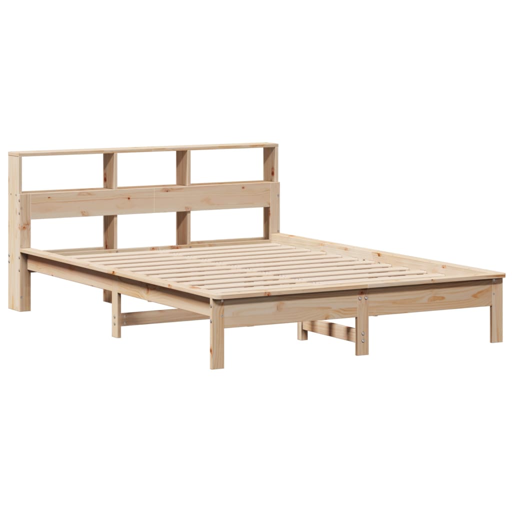 sengeramme uden madras 140x190 cm massivt fyrretræ