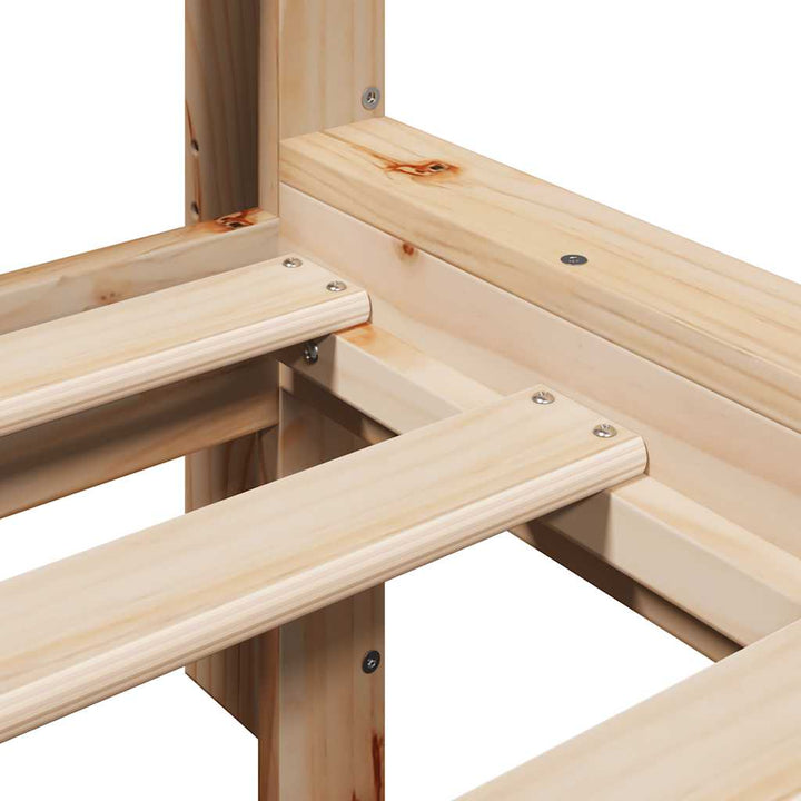 seng med reol uden madras 90x190 cm massivt fyrretræ