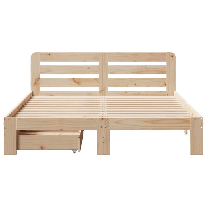 sengeramme uden madras 120x190 cm massivt fyrretræ