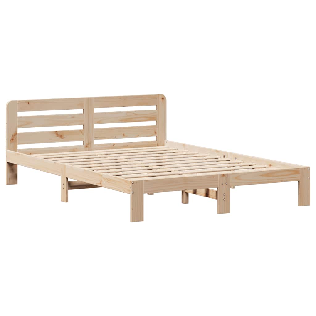 sengeramme uden madras 120x190 cm massivt fyrretræ