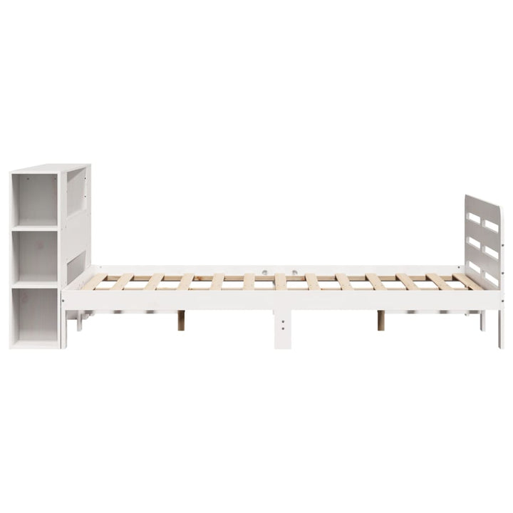 sengeramme uden madras 160x200 cm massivt fyrretræ hvid