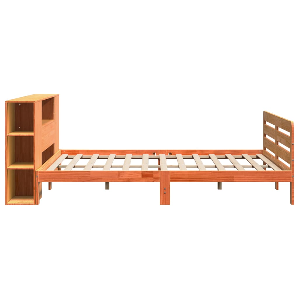 sengeramme uden madras 180x200 cm massivt fyrretræ gyldenbrun