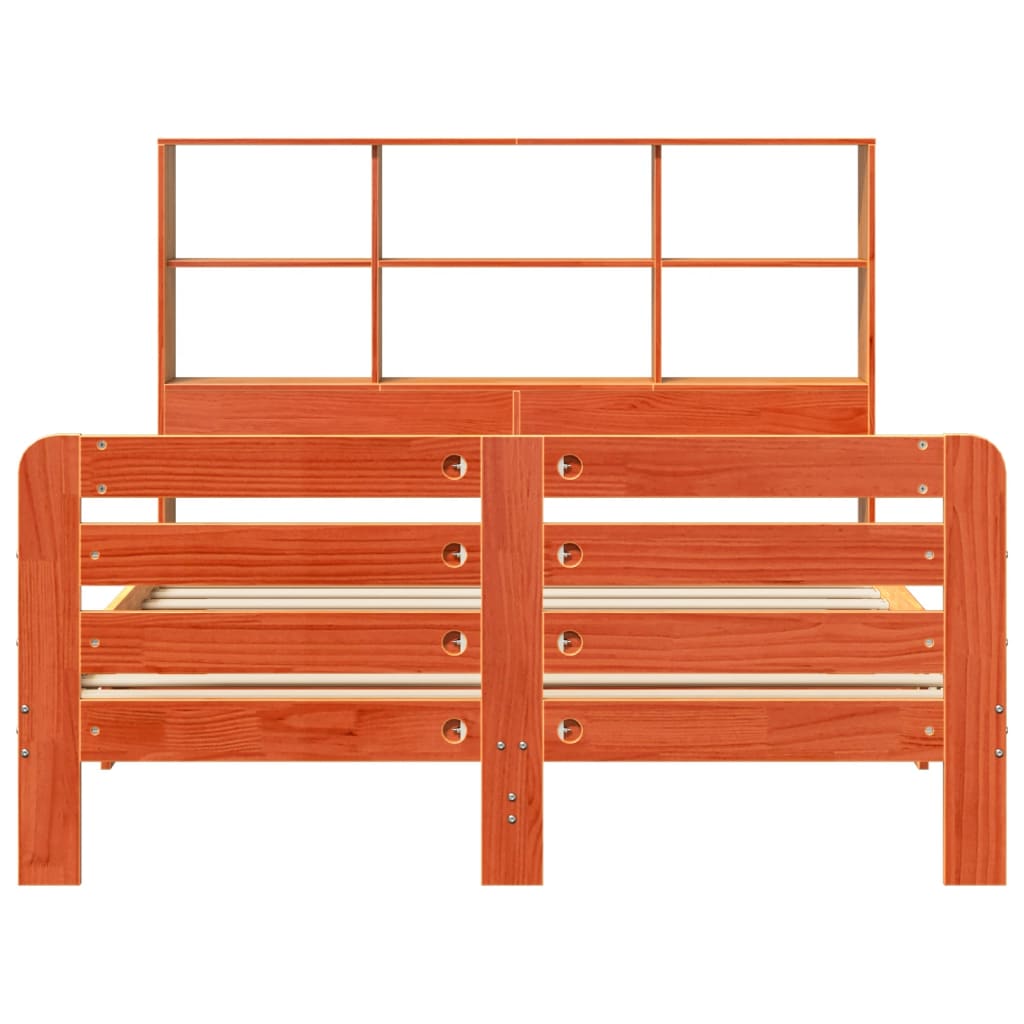 sengeramme uden madras 120x200 cm massivt fyrretræ gyldenbrun