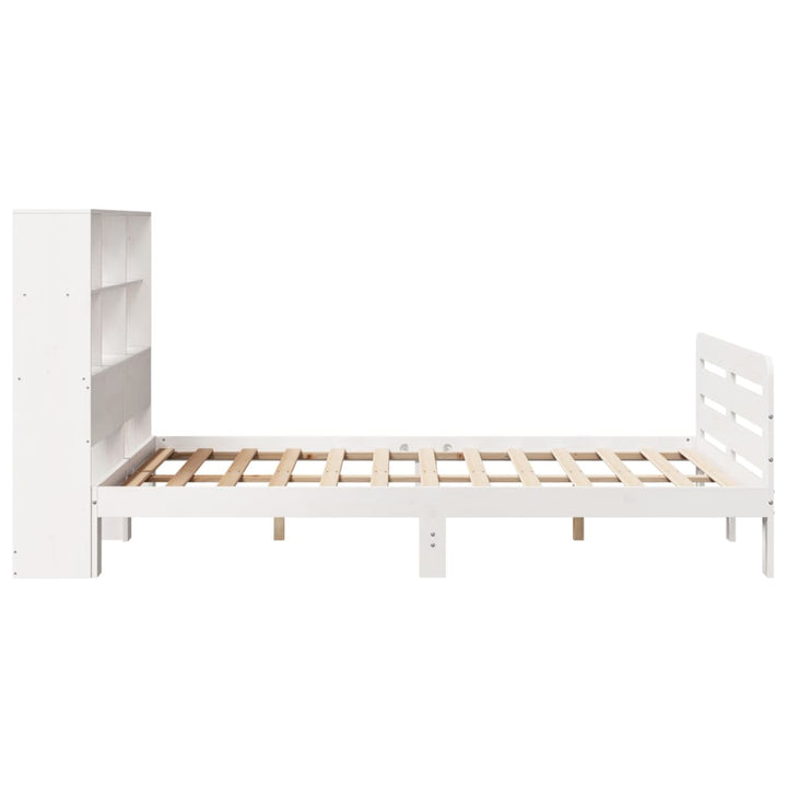 sengeramme uden madras 160x200 cm massivt fyrretræ hvid