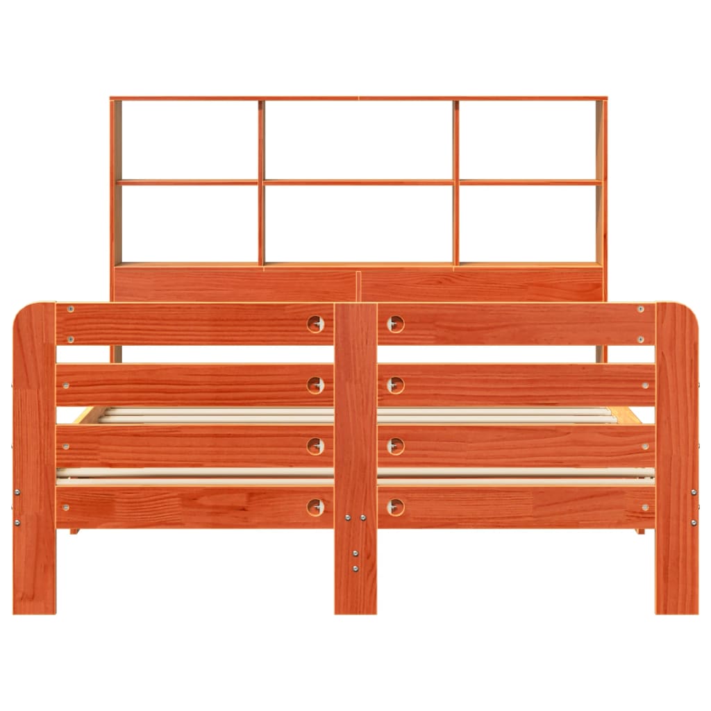 sengeramme uden madras 120x190 cm massivt fyrretræ gyldenbrun